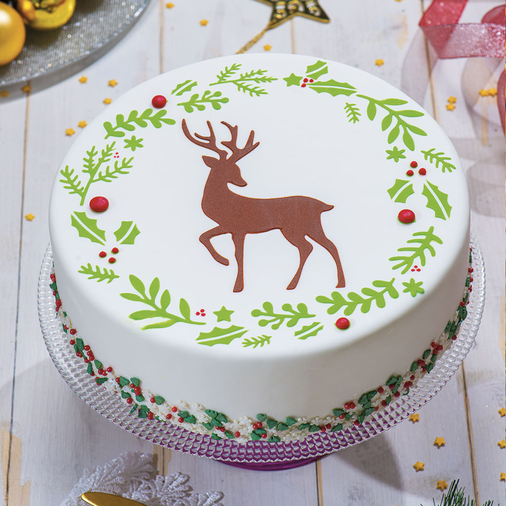 Shop the Scandinavian Reindeer Cake Stencil at Weston Table